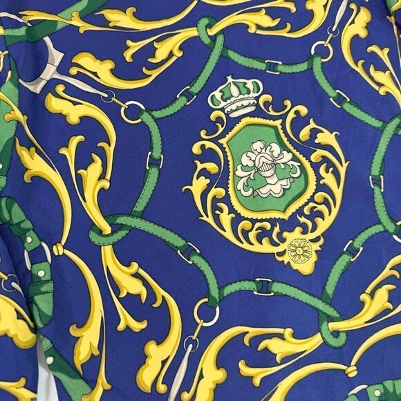 J.Mclaughlin Top Womens Large Blue Long-Sleeve Crew-Neck Blouse Catalina Cloth - Picture 2 of 9